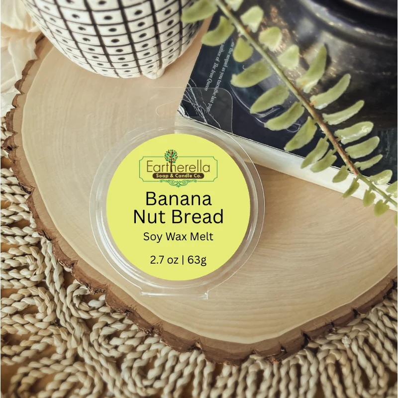 BANANA NUT BREAD Wax Melts Tarts | Round Clamshell | 2.7 oz