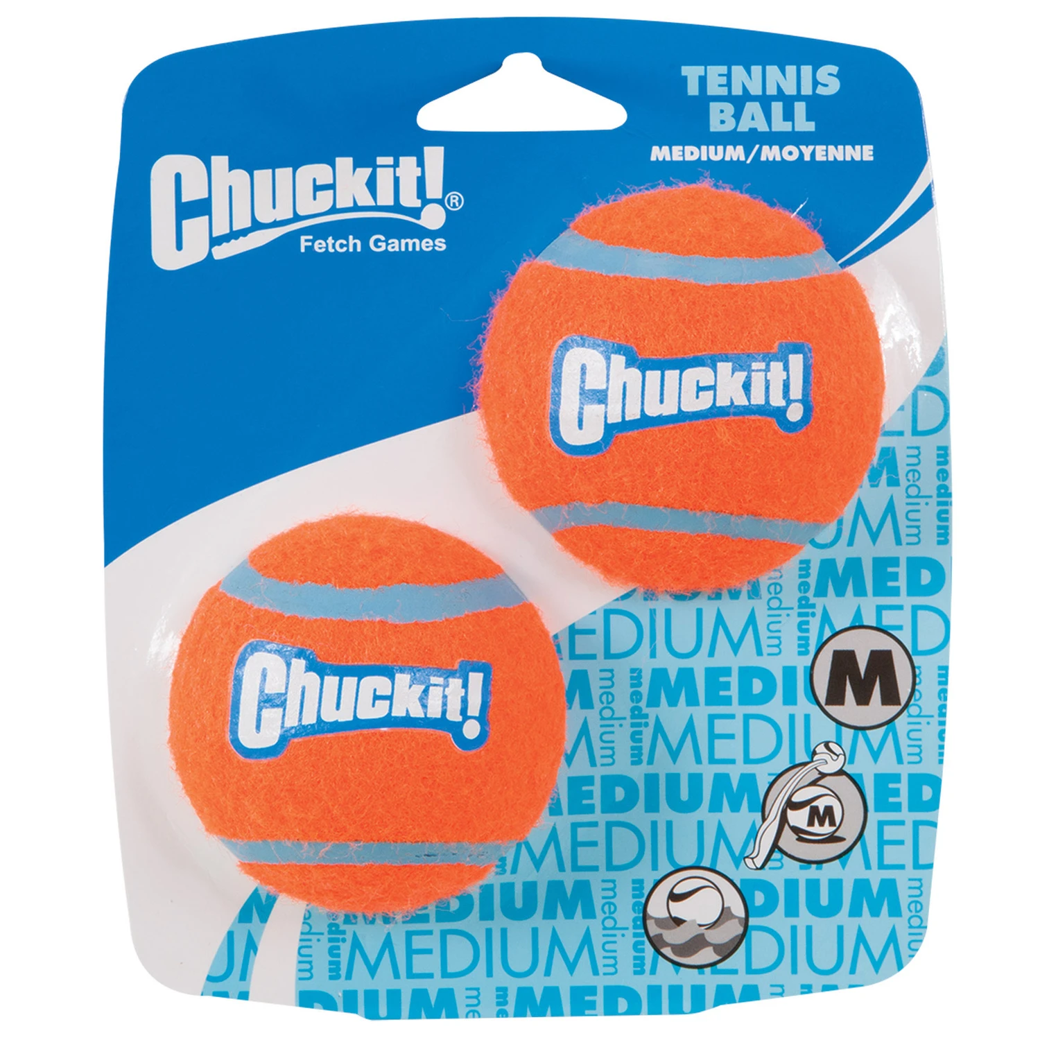 ! For Dog Blue/orange Rubber Ball Launcher Tennis Balls Medium 2 Pk