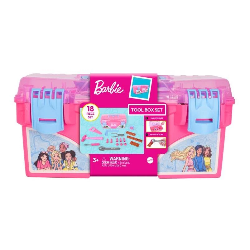 ‑themed 18‑piece Pink & Blue Toy Toolbox – Maxx Bubbles